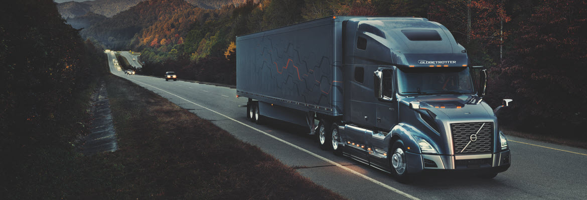 Volvo Trucks in a Highway
