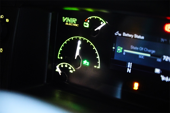 Volvo VNR Electric Battery Monitoring Dash Display